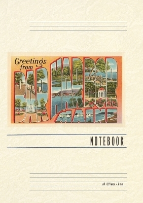 Vintage Lined Notebook Greetings from Bar Harbor