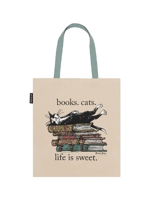 Books. Cats. Life Is Sweet. Tote Bag -  Out of Print