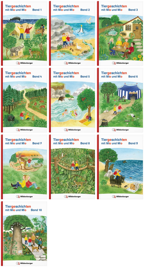 Paket &ndash; Tiergeschichten mit Mia und Mio NEU &ndash; Komplettbezug Band 1 bis 10 - Bettina Erdmann