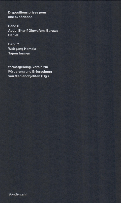 Dispositions prises pour une expérience - Wolfgang Homola, Abdul Sharif Oluwafemi Baruwa