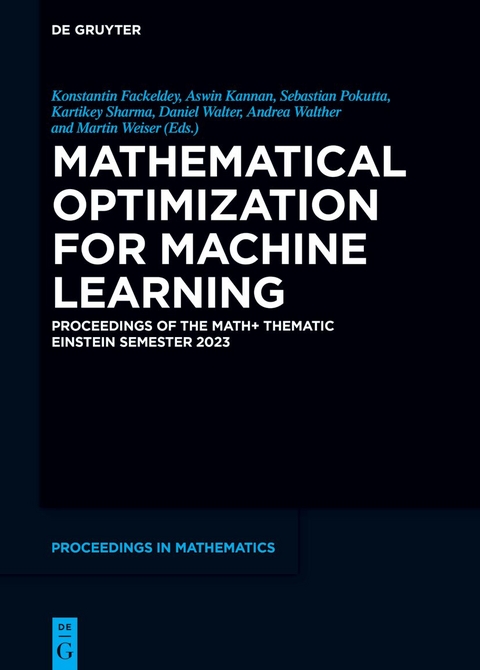 Mathematical Optimization for Machine Learning - 