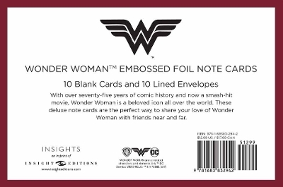 DC Comics: Wonder Woman Embossed Foil Note Cards -  Insight Editions