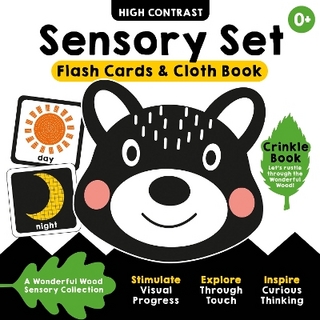 A High-Contrast Black-and-White Sensory Book Set: Part of the A Wonderful Wood Collection for Newborns and Babies 0-2 years
