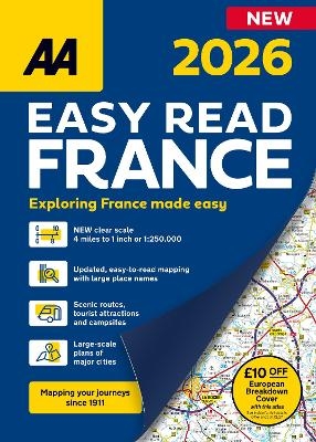 AA Easy Read Atlas France 2026