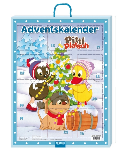 TR&Ouml;TSCH - Adventskalender "Pittiplatsch" | Weihnachtskalender mit 24 Besch&auml;ftigungsb&uuml;chern