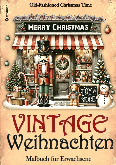 Malbuch Weihnachten - Malbuch für Erwachsene Vintage Weihnachten Malbuch - Kenya Kooper