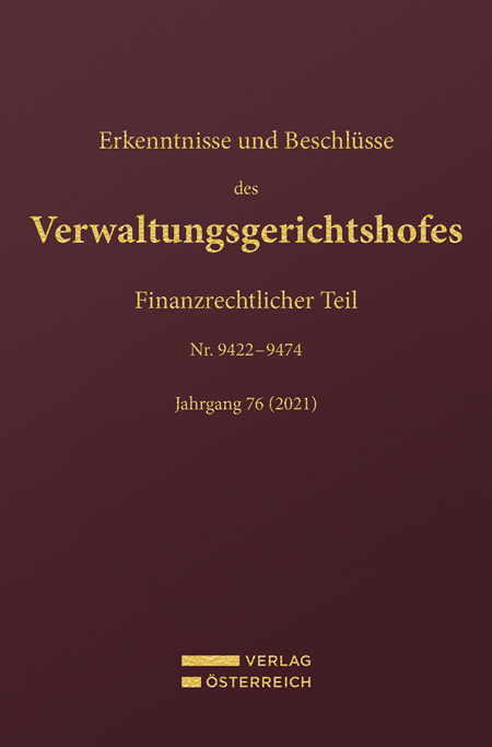 Erkenntnisse und Beschl&uuml;sse des Verwaltungsgerichtshofes - 