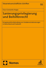 Sanierungsprivilegierung und Beihilfenrecht - Claas-Constantin Hoppe
