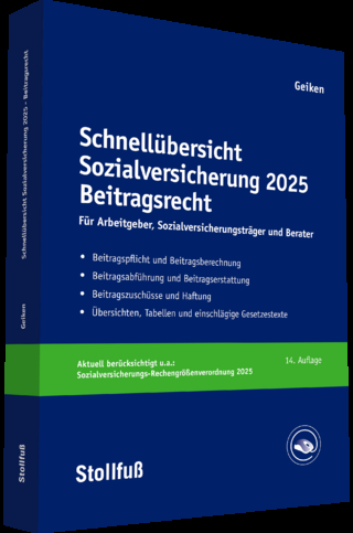Schnellübersicht Sozialversicherung 2025 Beitragsrecht