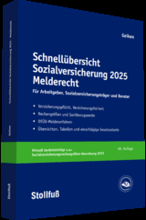 Schnellübersicht Sozialversicherung 2025 Melderecht - Manfred Geiken