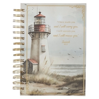 Journal Wirebound Lighthouse I Will Carry You Isa. 46:4