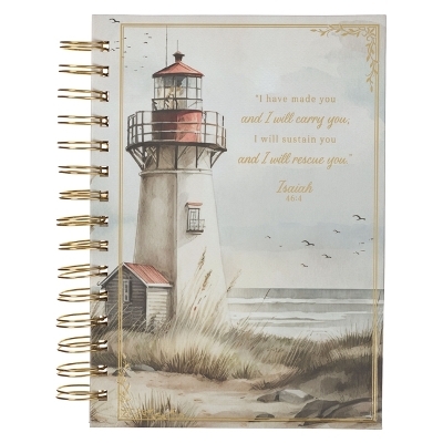 Journal Wirebound Lighthouse I Will Carry You Isa. 46:4 - 
