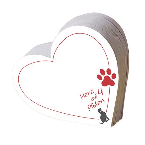 Notizzettelblock »Ein Herz auf vier Pfoten«
