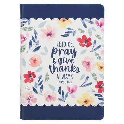 Journal Classic Floral Rejoice, Always 1 Thess. 5:16-18 - 