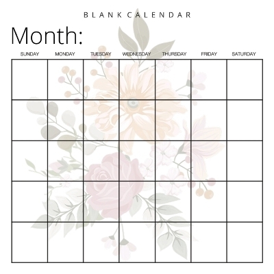 Blank Calendar -  Llama Bird Press