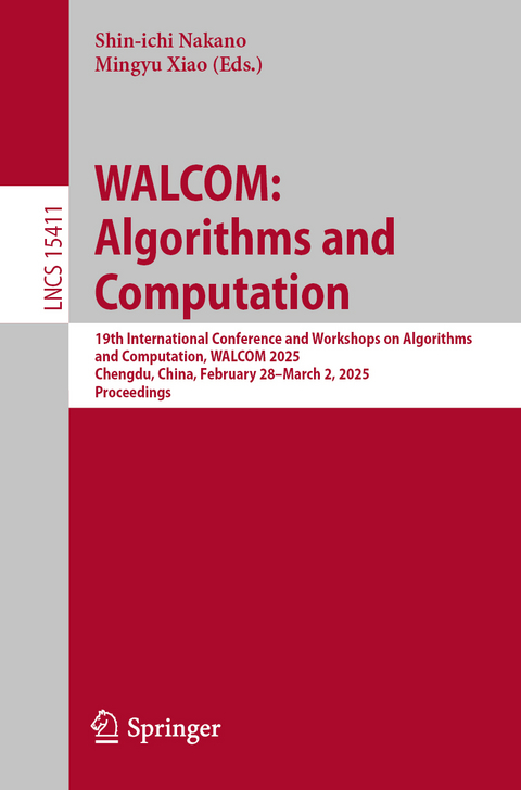 WALCOM: Algorithms and Computation - 