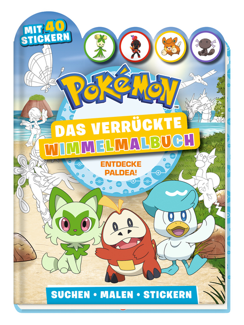 Pok&eacute;mon: Das verr&uuml;ckte Wimmelmalbuch - Entdecke Paldea! -  Pok&eacute;mon