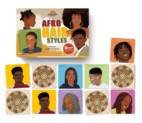 Afro Hair Styles. Memo-Kartenspiel mit 36 Styles incl. Booklet mit Style Infos - Dayan Kodua