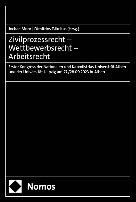 Zivilprozessrecht – Wettbewerbsrecht – Arbeitsrecht - 