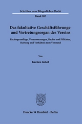 Das fakultative Gesch&auml;ftsf&uuml;hrungs- und Vertretungsorgan des Vereins - Karsten Imhof