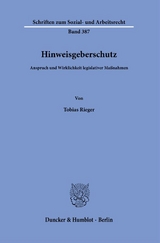 Hinweisgeberschutz - Tobias Rieger