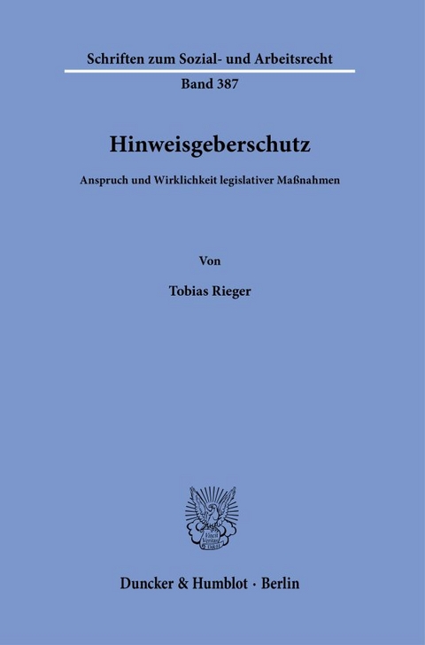 Hinweisgeberschutz - Tobias Rieger