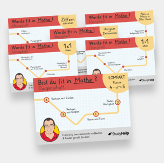Mathe-Lernhefte Set (6 Hefte) für die 1. bis 4. Klasse