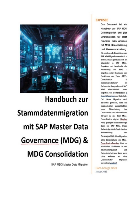 SAP Master Data Governance (MDG) – Stammdatenmigration - Hans-Georg Emrich