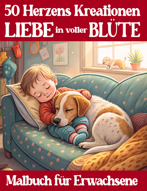 Liebe in Liebe in voller Bl&uuml;te - 50 Herzens Kreationen Malbuch f&uuml;r Erwachsene