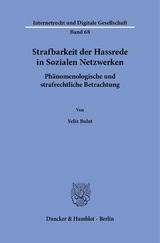 Strafbarkeit der Hassrede in Sozialen Netzwerken - Yeliz Bulut
