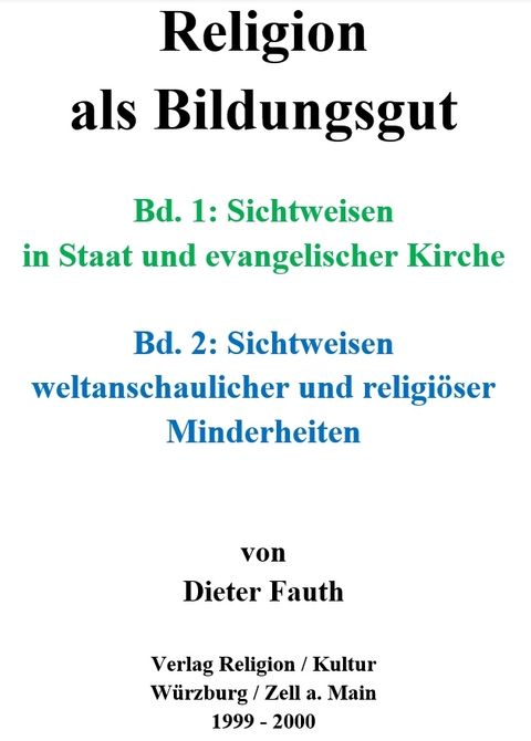 Religion als Bildungsgut - Dieter Fauth