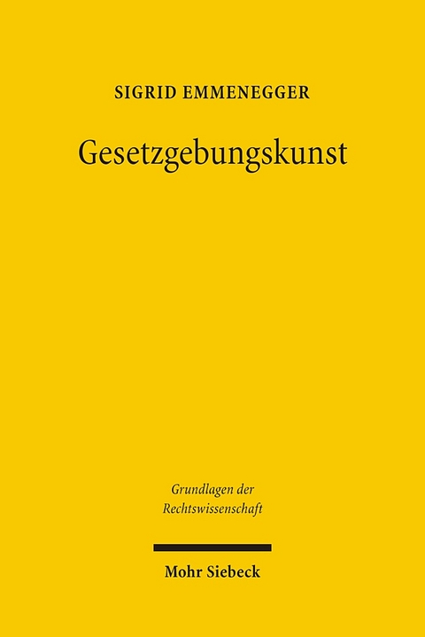 Gesetzgebungskunst - Sigrid Emmenegger