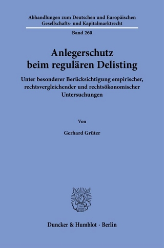Anlegerschutz beim regulären Delisting