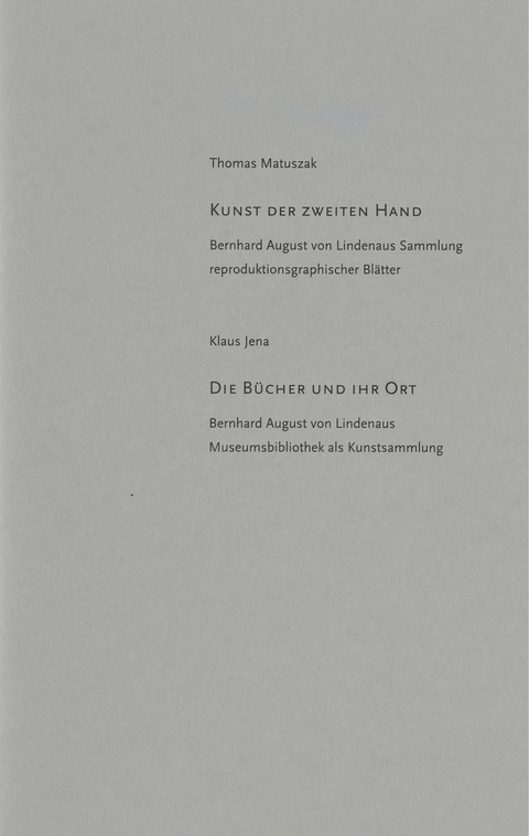 Kunst der zweiten Hand - Klaus Jena, Thomas Matuszak