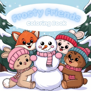 Frosty Friends coloring book - cute and easy