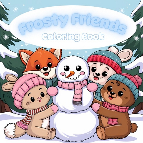 Frosty Friends coloring book - cute and easy - Sarah H&ouml;ller
