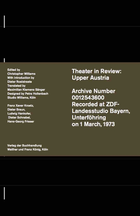 Christopher Williams. Theatre in Review: Upper Austria - 