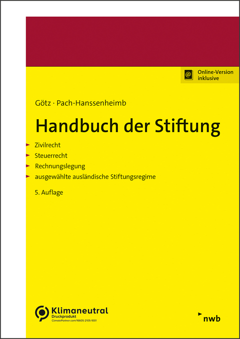 Handbuch der Stiftung - Hellmut G&ouml;tz, Ferdinand Pach-Hanssenheimb