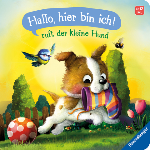 "Hallo, hier bin ich!", ruft der kleine Hund - Sabine Praml