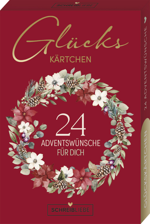 Glückskärtchen Advent-24 Adventswünsche - 
