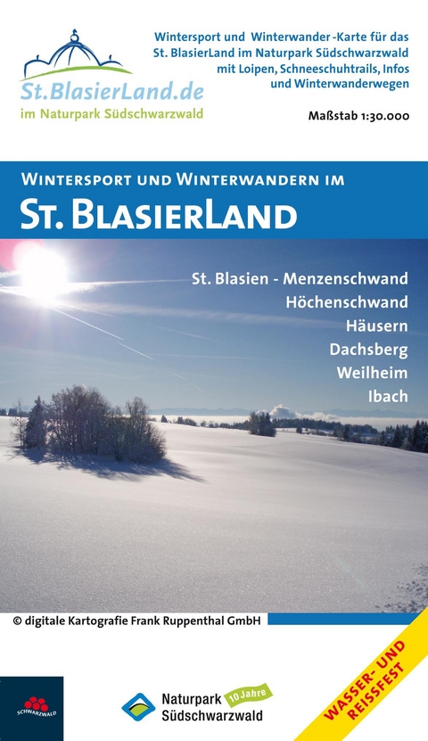 Wintersport und Winterwanderkarte St. BlasierLand