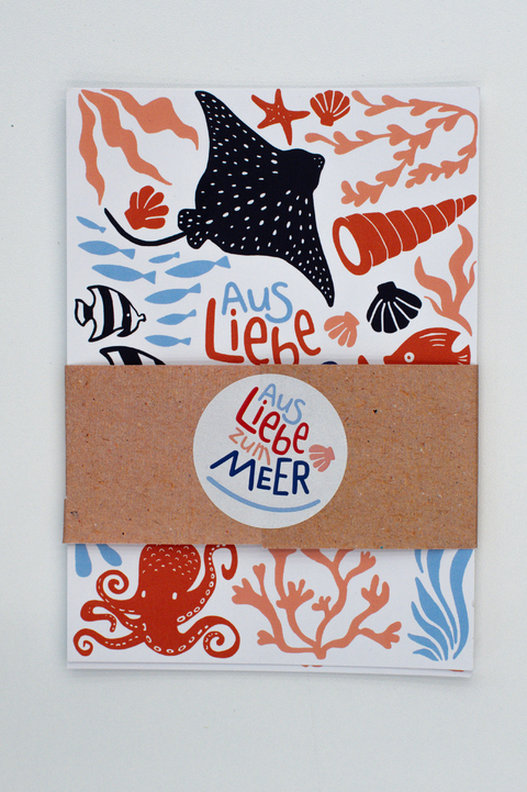 Postkartenbundle Artwork Ozean