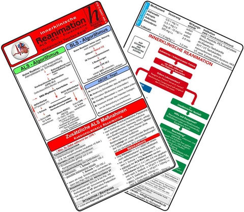 Reanimation - Innerklinisch 2025 - Medizinische Taschen-Karte - 