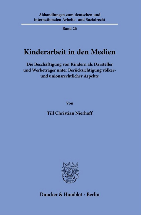 Kinderarbeit in den Medien - Till Christian Nierhoff
