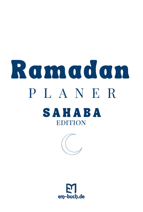 Ramadan Planer Sahaba edition - Lina Elz