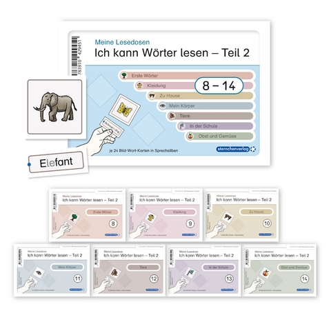 Ich kann Wörter lesen - Teil 2 - Meine Lesedosen 8-14 im Set