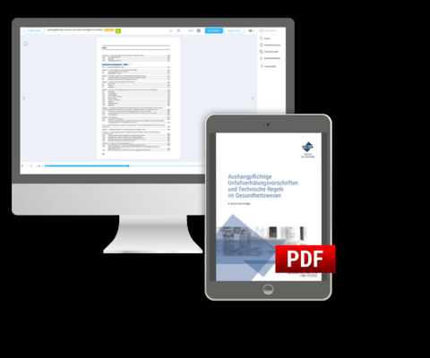 Aushangpflichtige Unfallverhütungsvorschriften und Technische Regeln im Gesundheitswesen
