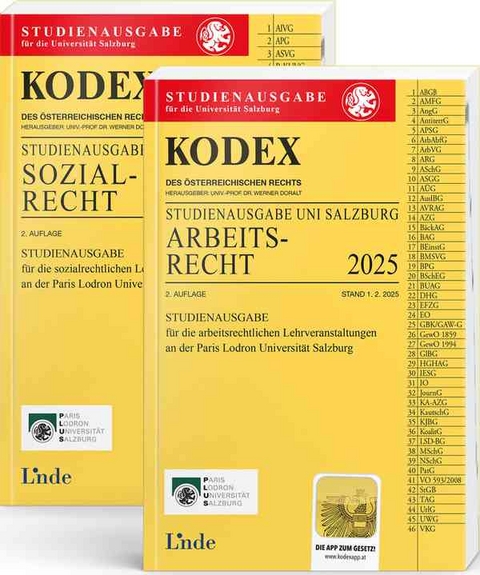 KODEX-Paket Studienausgabe Arbeits- und Sozialrecht Salzburg 2025 - 