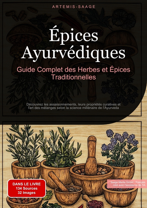 &Eacute;pices Ayurv&eacute;diques : Guide Complet des Herbes et &Eacute;pices Traditionnelles - Artemis Saage - Fran&ccedil;ais