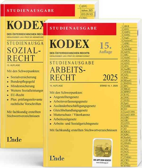 KODEX-Paket Studienausgabe Arbeits- und Sozialrecht 2025 - 